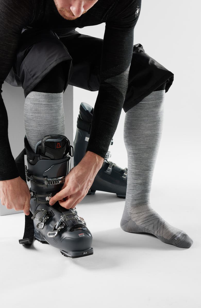 Smartwool Ski Zero Cushioning Over the Knee Wool Blend Socks, Alternate, color, Light Gray