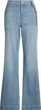 KOBI HALPERIN Keren High Waist Wide Leg Cotton Pants