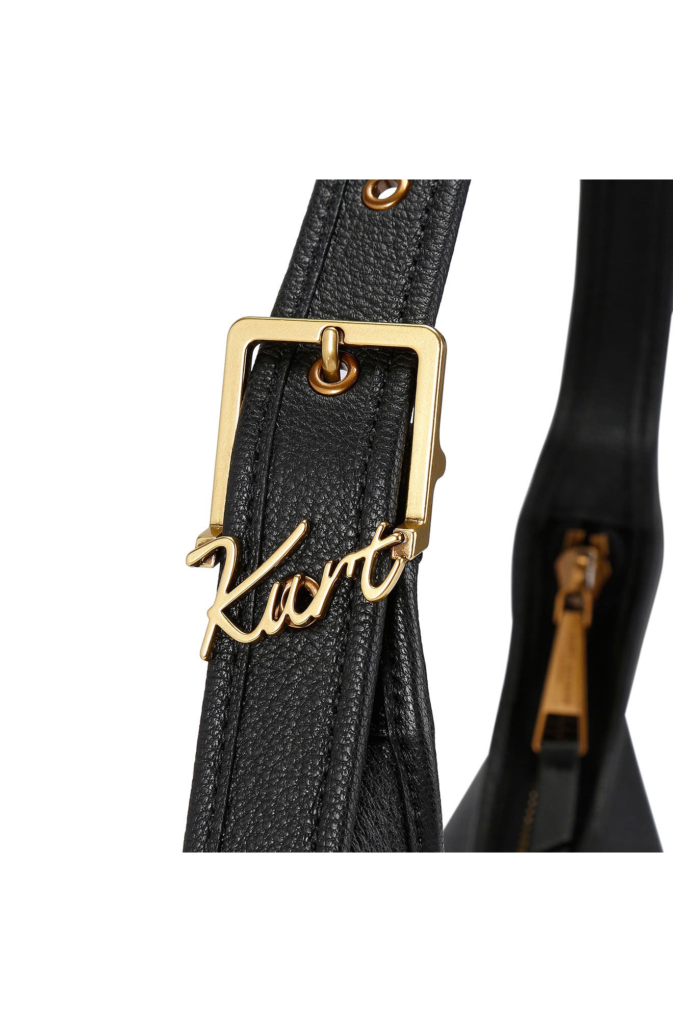 Kurt Geiger London Kurt Leather Shoulder Bag, Alternate, color, Black
