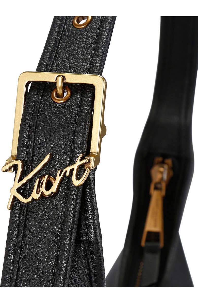 Kurt Geiger London Kurt Leather Shoulder Bag, Alternate, color, Black
