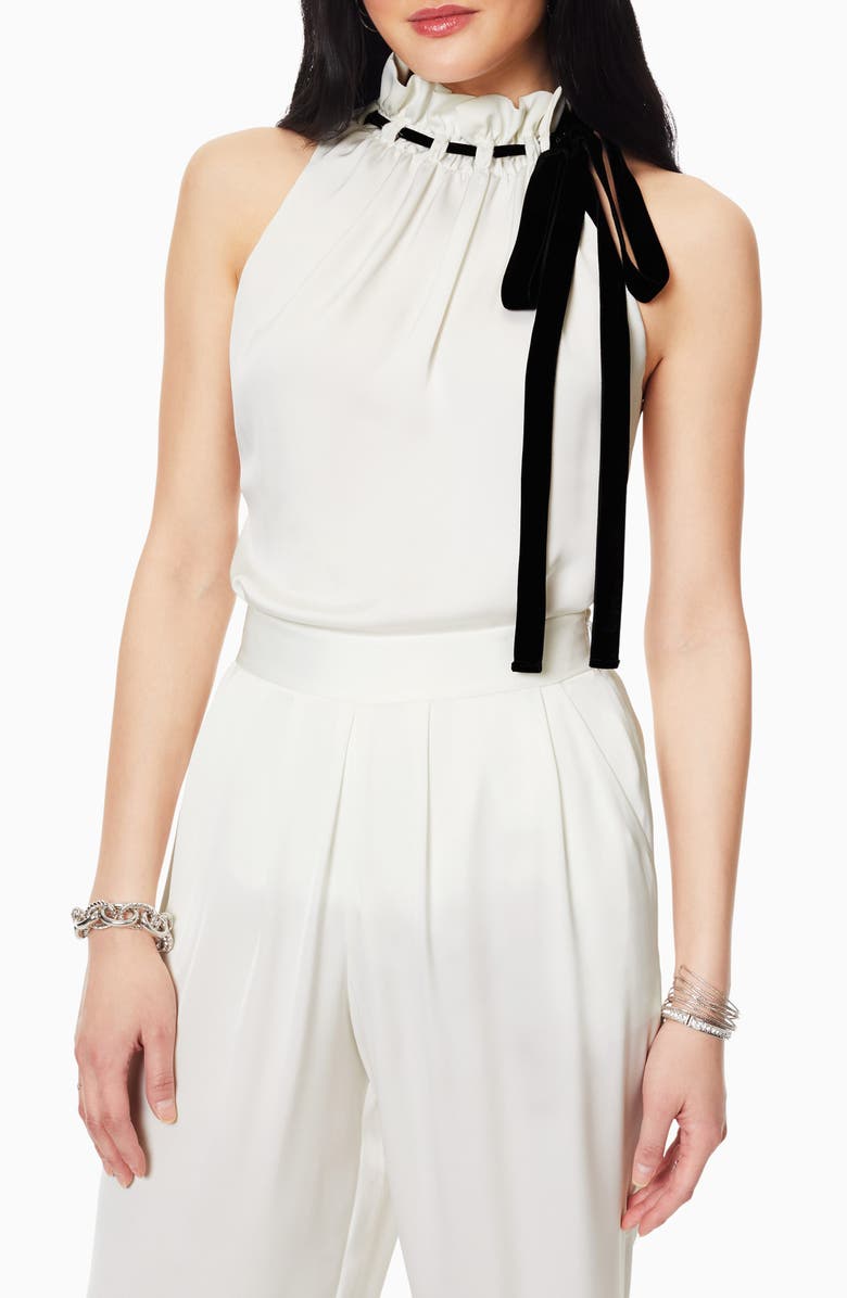 Ramy Brook Addie Velvet Ribbon Top, Main, color, 