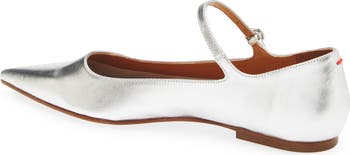 Aeyde Cleo Mary-Janes Flats アイデ メリージェーン Cleo Metallic Leather Mary-Jane Ballet Flats – Aeyde