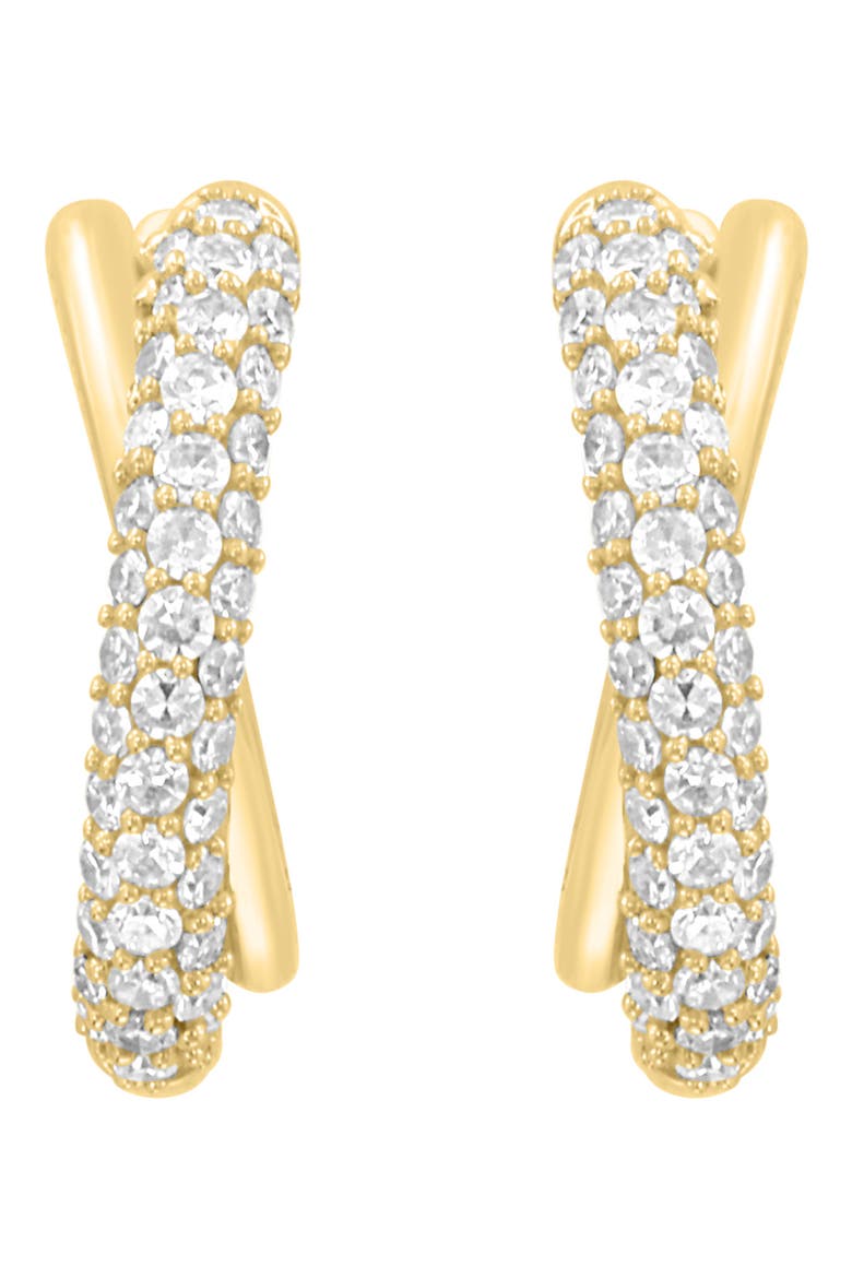 Diamond Hoop Earrings, Alternate, color, GOLD