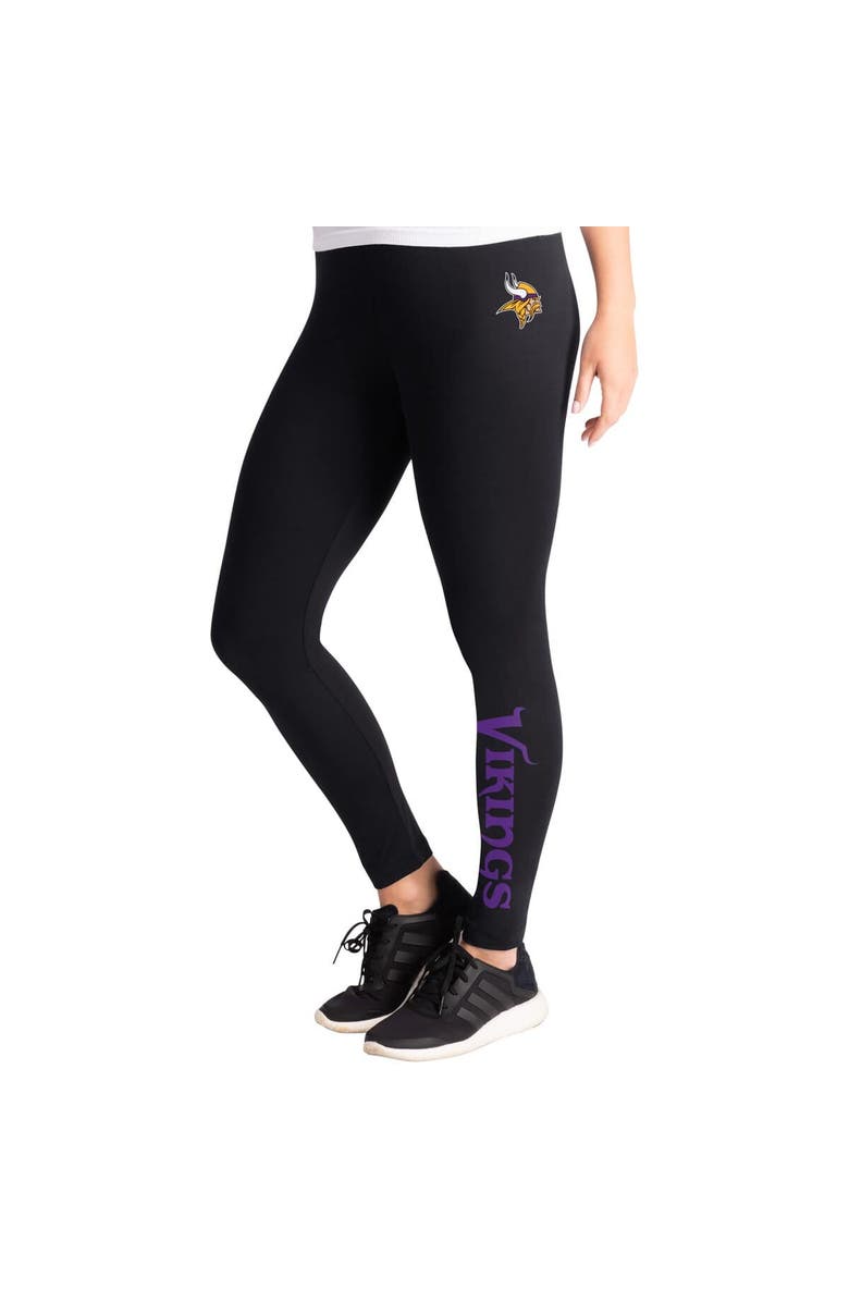 G-III 4HER BY CARL BANKS Women's G-III 4Her by Carl Banks Black Minnesota Vikings Pregame Leggings, Main, color,