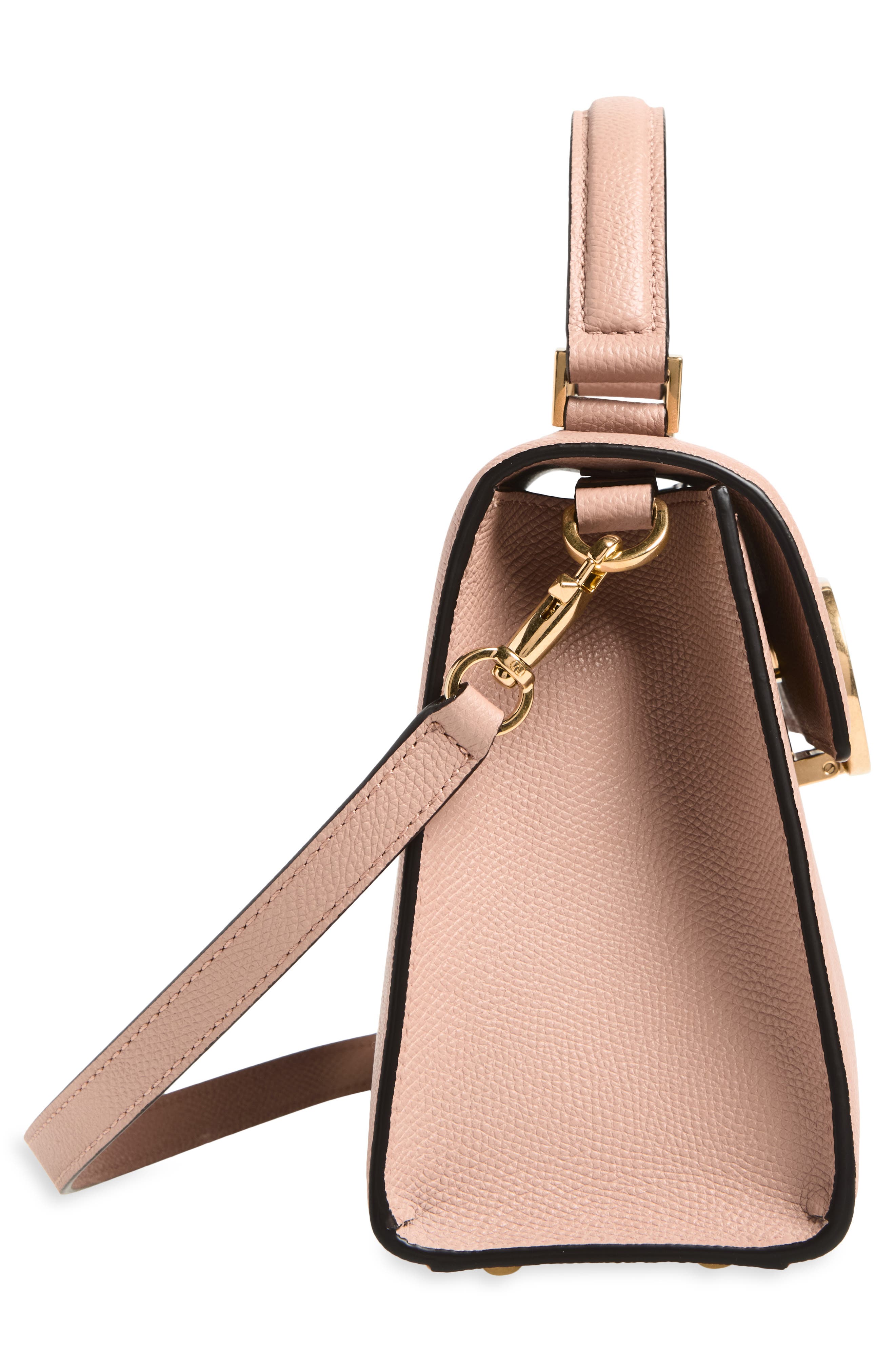 Small Vsling Leather Top Handle Bag, Alternate, color, ROSE