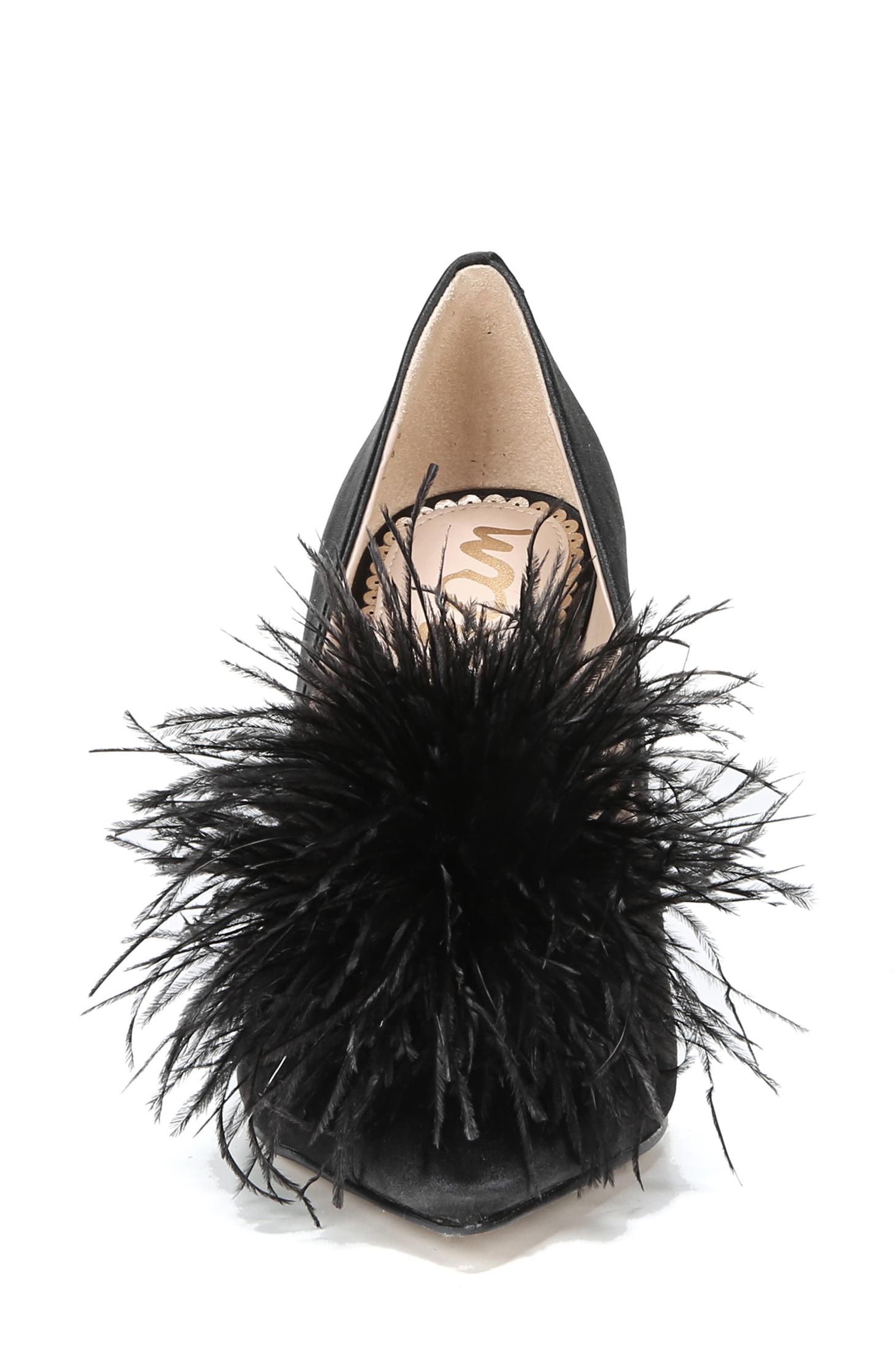Sam Edelman Haide Feather Pompom Pump, Alternate, color, 