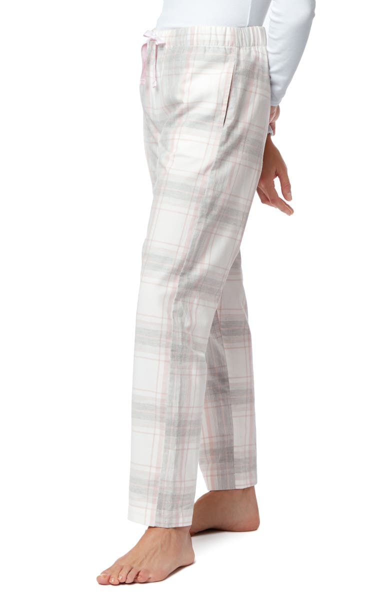 The White Company Check Flannel Pajama Pants, Alternate, color, 