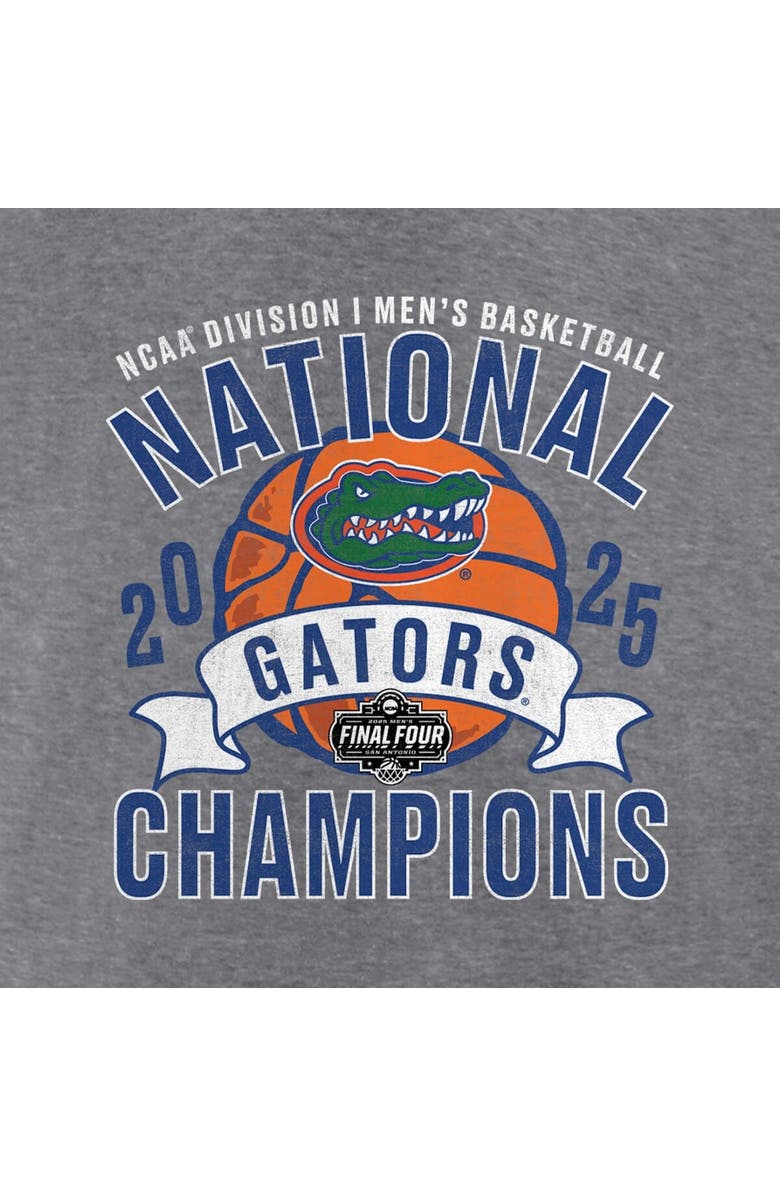 FANATICS Women's Fanatics Heather Gray Florida Gators 2025 NCAA Men's Basketball National Champions Vintage Tri-Blend T-Shirt, Alternate, color, 