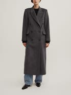 Witchery Double Breasted Pinstripe Coat