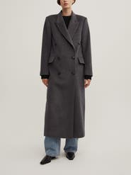 Witchery Double Breasted Pinstripe Coat