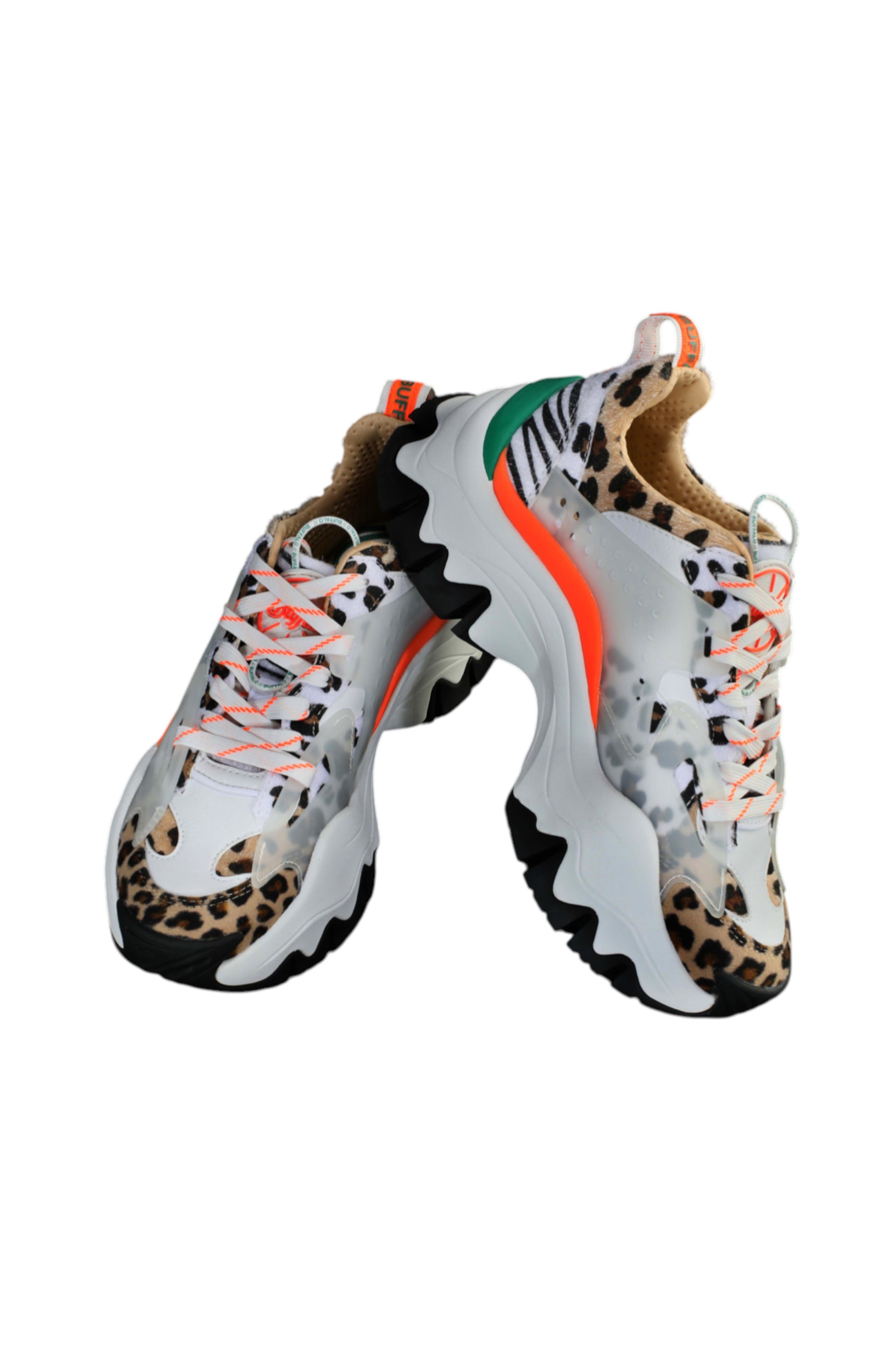 Buffalo Boots Trail Sneaker, Main, color, White Animal Mix