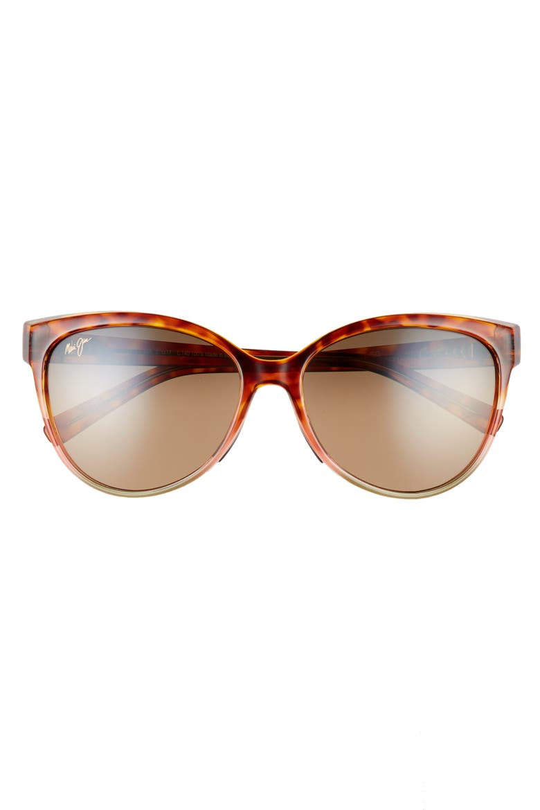'Olu 'Olu 57mm Polarized Cat Eye Sunglasses, Alternate, color, TORTOISE WITH TAN/ HCL BRONZE
