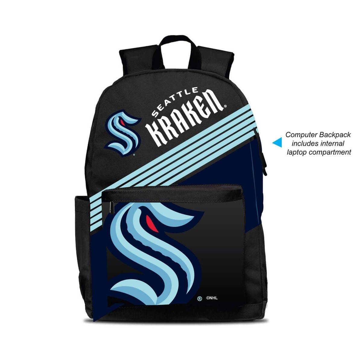 MOJO Seattle Kraken Ultimate Fan Backpack, Main, color, Black