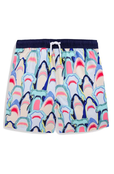 Kids' Shark Print Swim Shorts (Toddler, Little Kid & Big Kid)