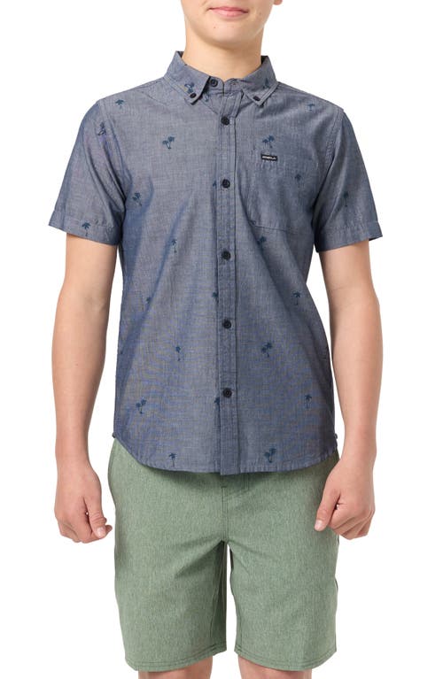 O'neill Kids' Topside Short Sleeve Chambray Button-down Shirt