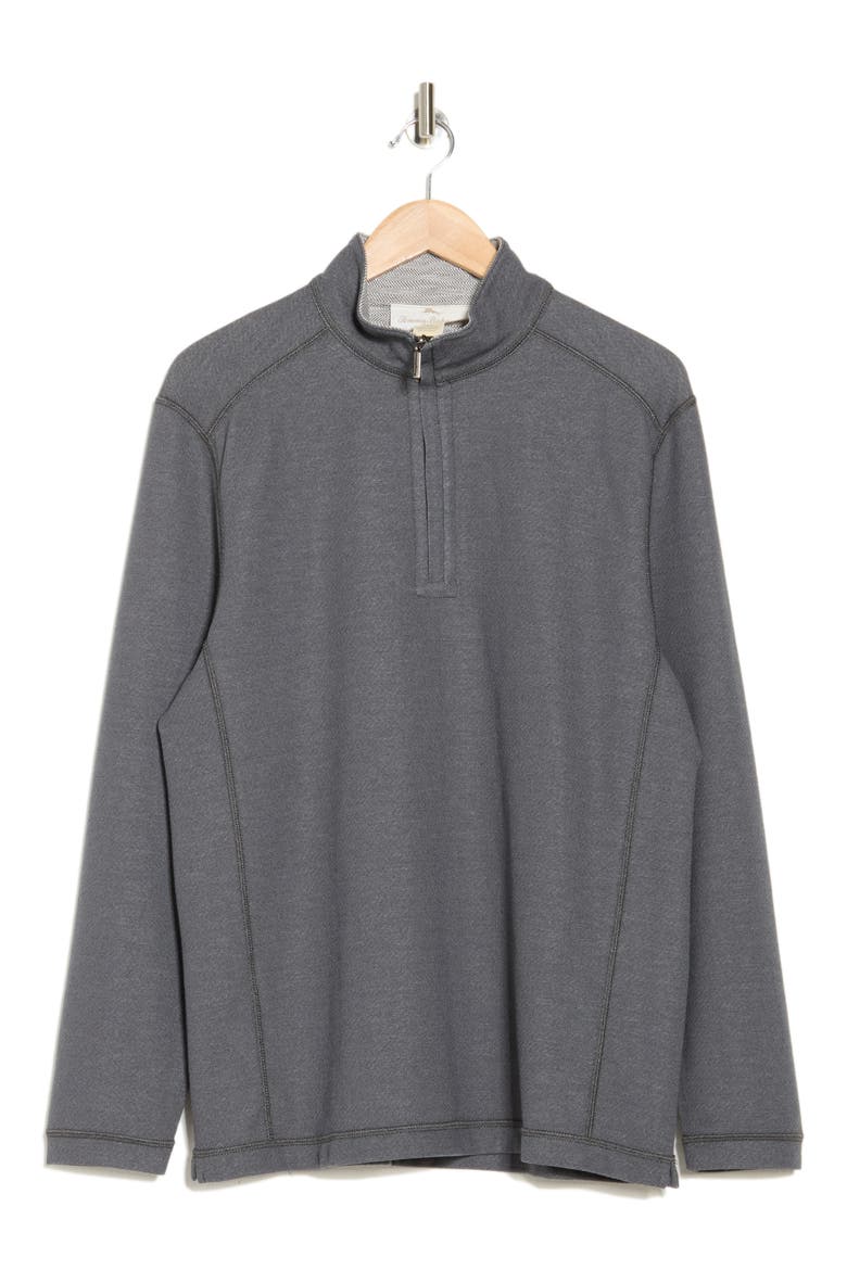 Switch It Up Reversible Quarter Zip Sweatshirt, Alternate, color, COAL