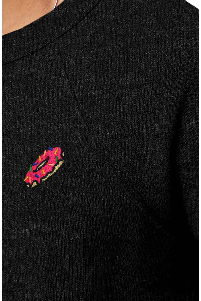 Donut Fleece Sweatshirt, Alternate, color, Dark Heather