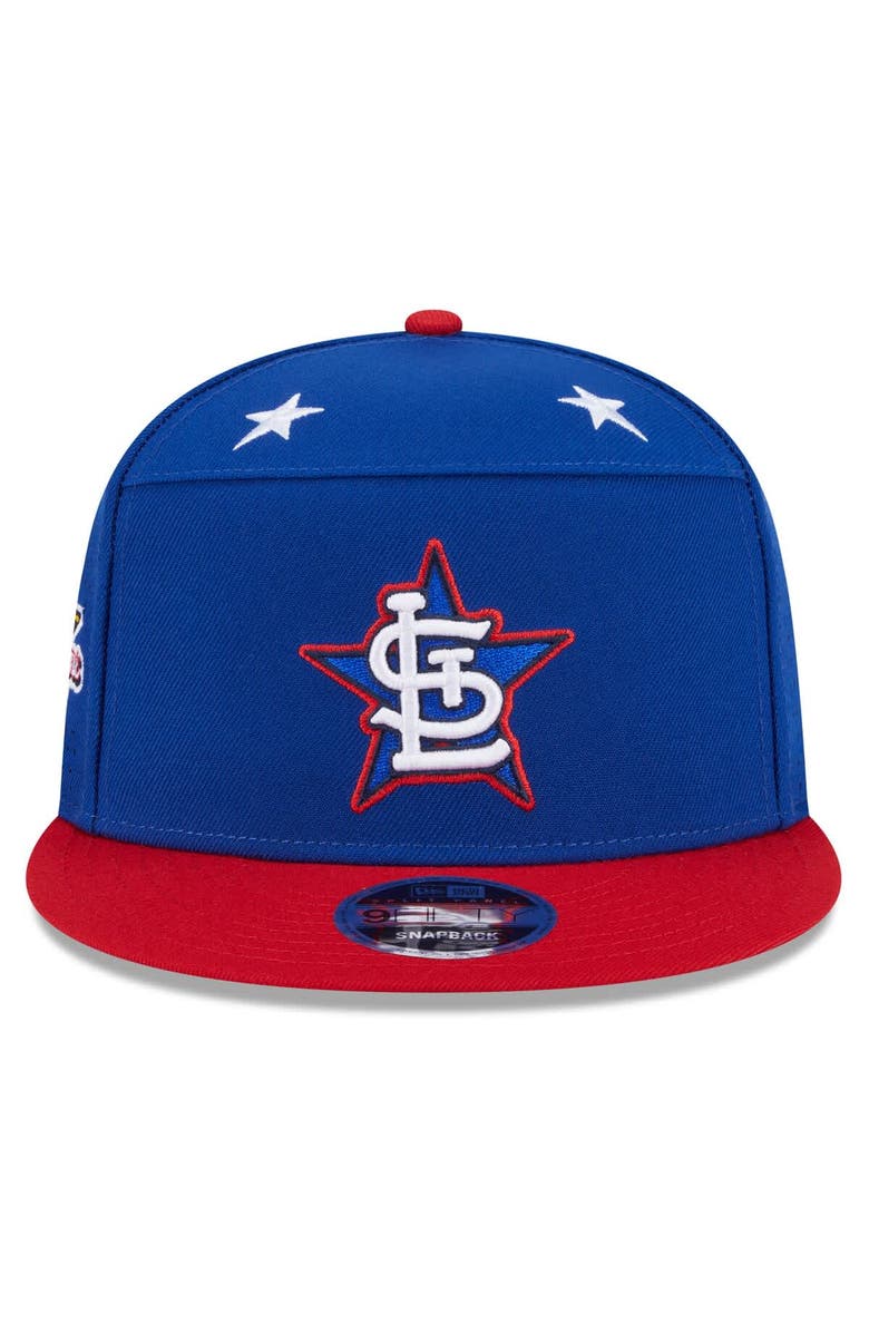 New Era Men's New Era Blue/Red St. Louis Cardinals 2025 MLB All-Star Game Workout Side Patch 9FIFTY Snapback Hat, Alternate, color, Blue