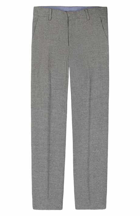 Kids' Brushed Herringbone Dress Pants