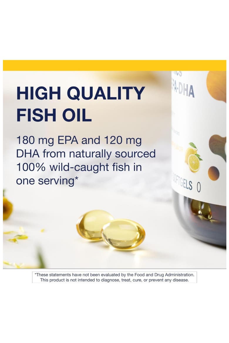 OmegaGenics Fish Oil EPA-DHA Omega-3 Supplement Softgels 270 Softgels, Alternate, color, None