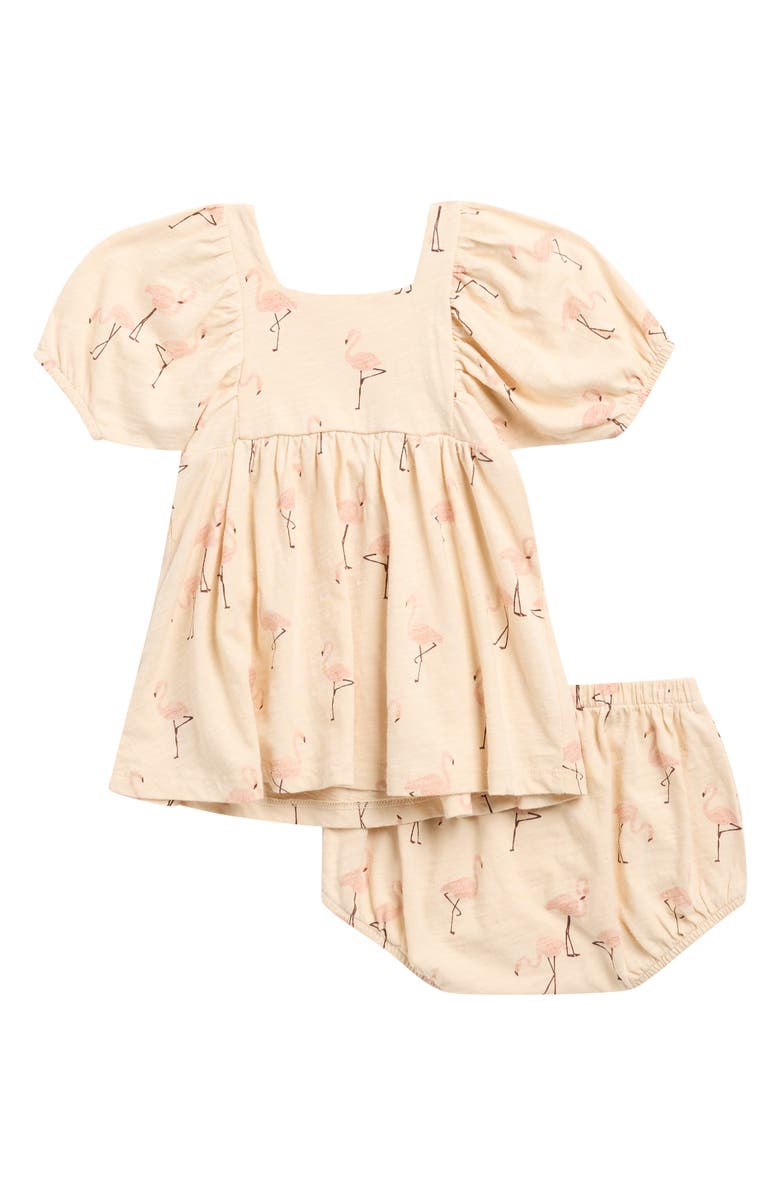Rylee + Cru Brea Slub Cotton Dress & Bloomers Set, Alternate, color, Shell