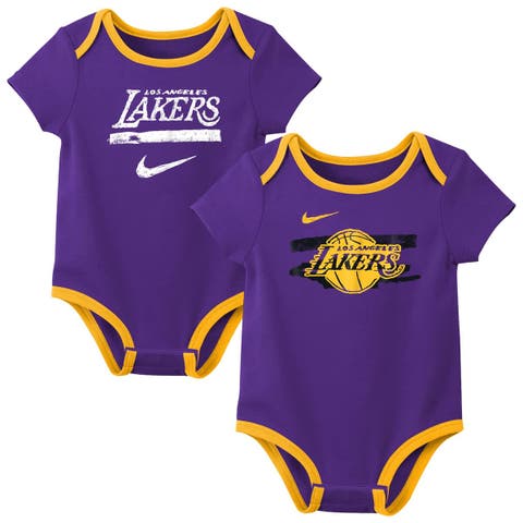 Infant Nike  Purple Los Angeles Lakers Courtside Premier 2-Pack Bodysuit Set