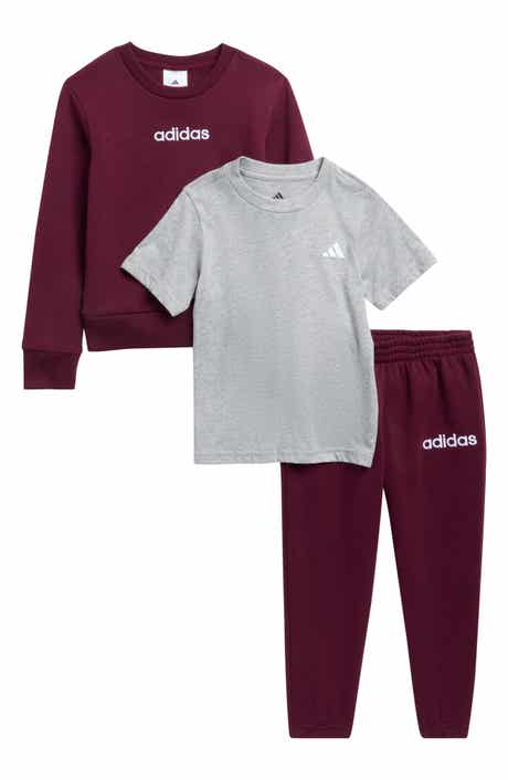 Kids' Logo Print Fleece Sweatshirt, T-Shirt & Pants Set