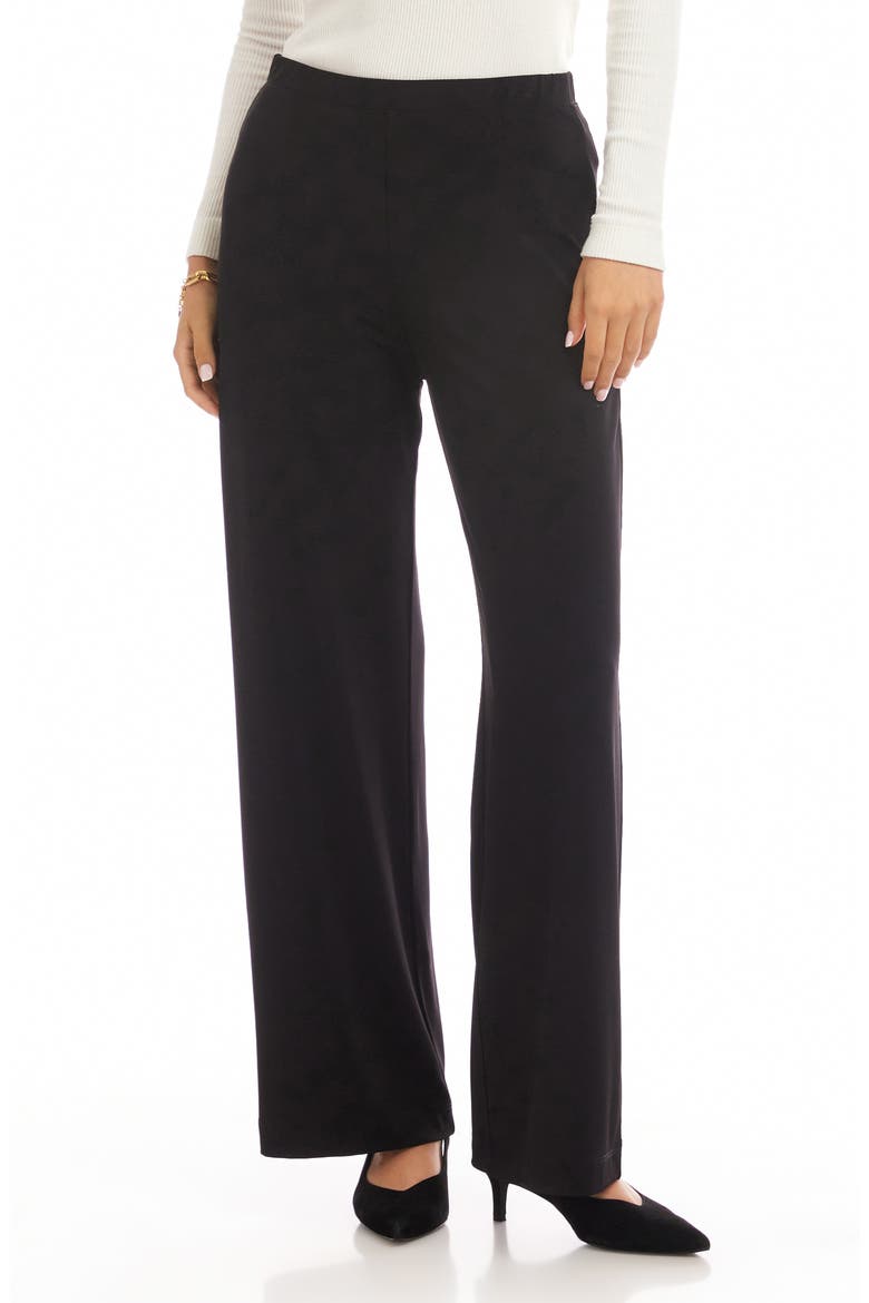 Travel Jersey Wide Leg Pants, Main, color, BLACK