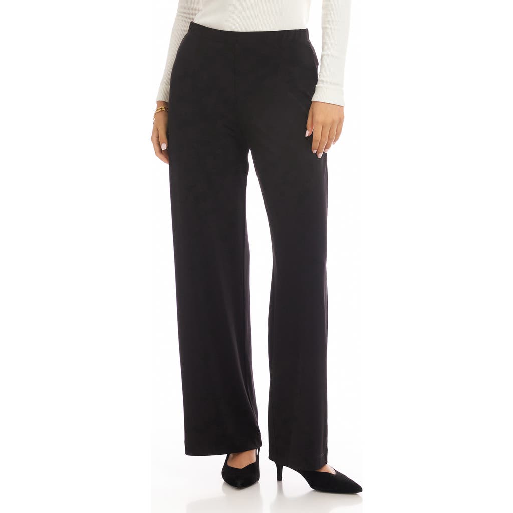 Karen Kane Travel Jersey Wide Leg Pants In Black