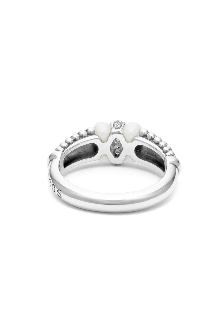 Ceramic Caviar Diamond Ring, Alternate, color, SILVER/ DIAMOND