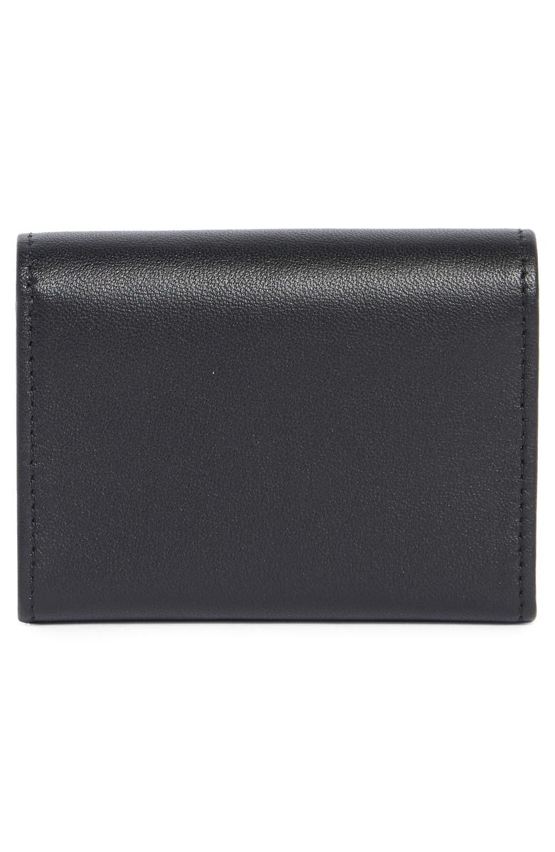 Longchamp Le Pliage Leather Flap Card Case, Alternate, color, Black