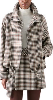 Akris punto Wool Blend Tweed Check Blouson