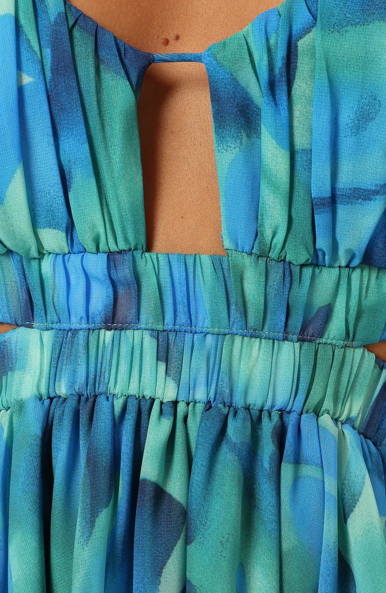 Petal & Pup Katniss Cutout Long Sleeve Minidress, Alternate, color,