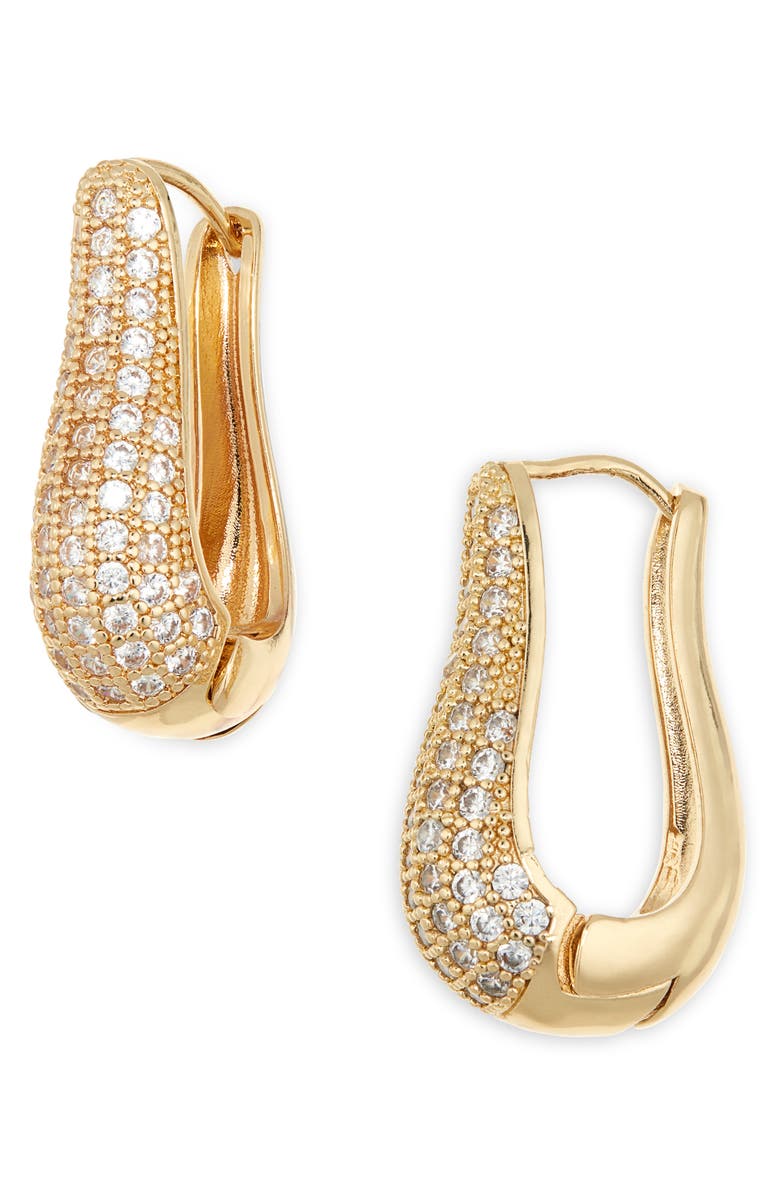 Tasha Pavé Crystal Hoop Earrings, Main, color, 