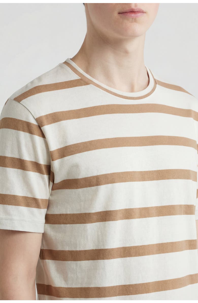 Solomon & Sage Classic Fit Striped Crew Neck T-Shirt, Alternate, color, Natural/Cream