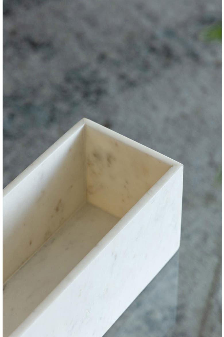 Rectangular Marble Tray, Alternate, color, WHITE