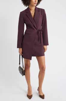 Open Edit The Icon Suiting Wrap Blazer Dress