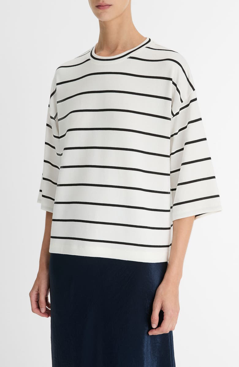Vince Stripe Wide Sleeve Knit Top, Alternate, color, 