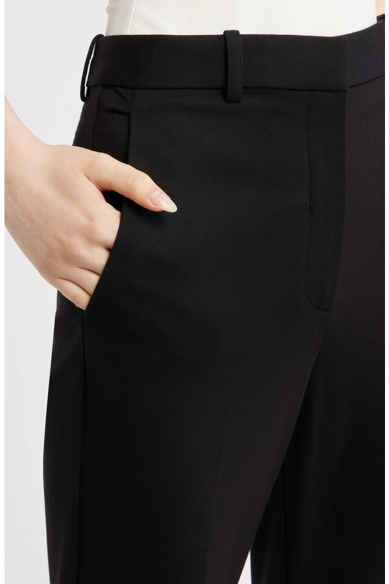 Demetria High Waist Flare Leg Pants, Alternate, color, BLACK