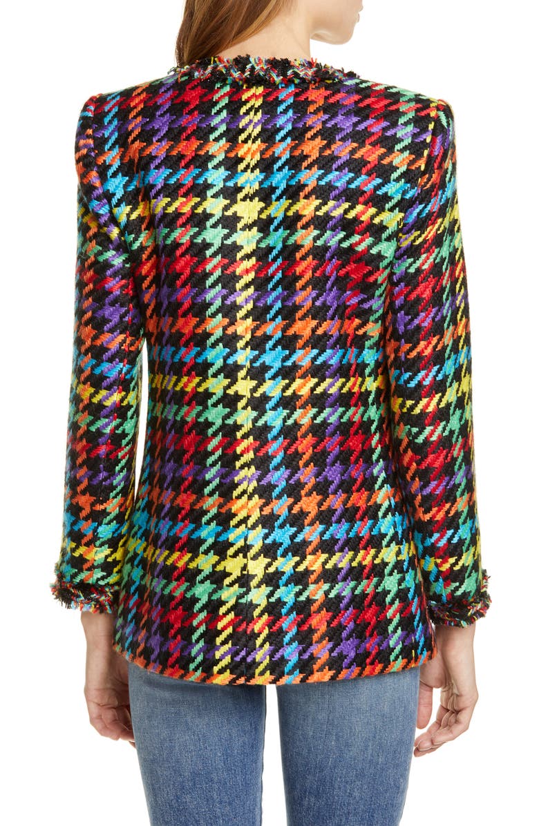 Alice + Olivia Andreas Tweed Jacket, Alternate, color,