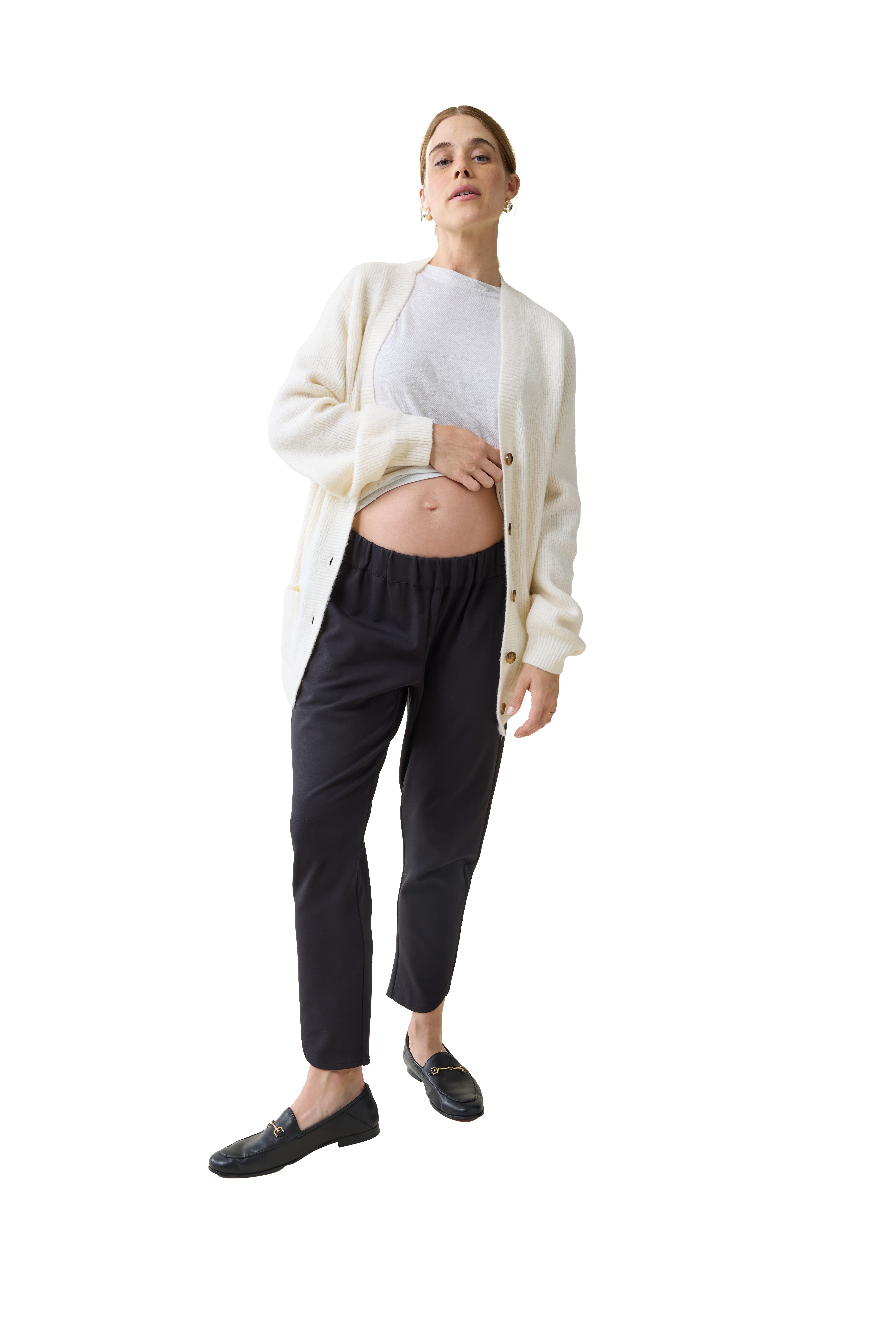 Ingrid & Isabel Maternity Everywear Ponte Pant in Black 