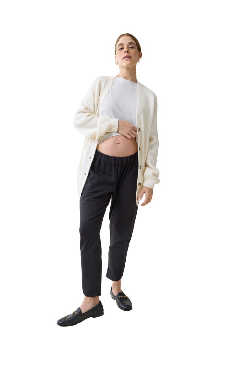 Ingrid & Isabel Maternity Everywear Ponte Pant, Main, color, Black
