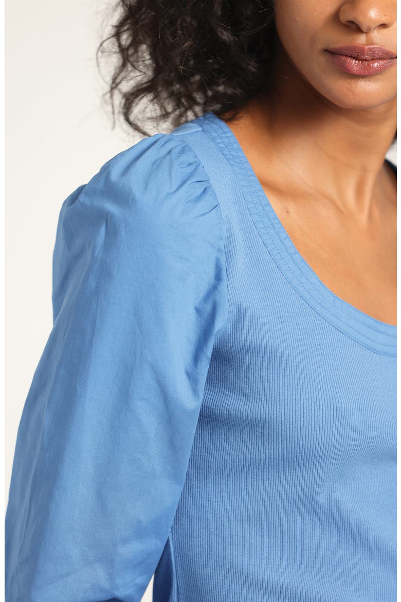 Aishah Scoop Neck Long Sleeve Top, Alternate, color, WINTER SKY
