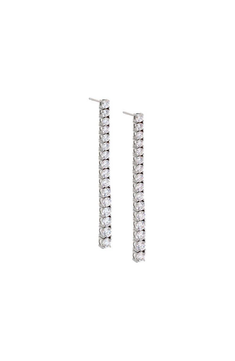 BY ADINA EDEN Lab Grown Diamond Graduated Drop Tennis Stud Earring 14K, Main, color, 