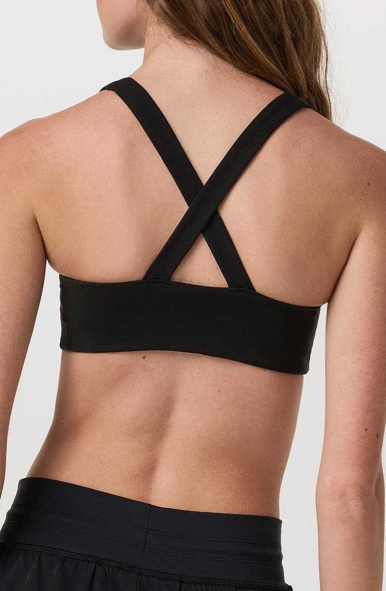 Vuori Daily Piped Sports Bra, Alternate, color, Black