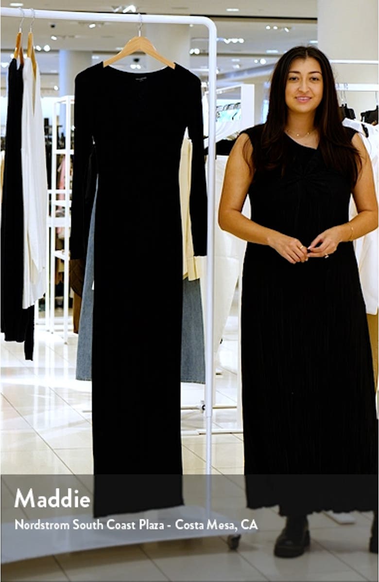 Square Neck Long Sleeve Maxi Dress, sales video thumbnail