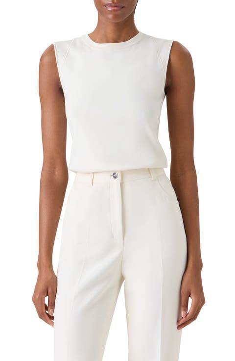 Sleeveless Silk Sweater