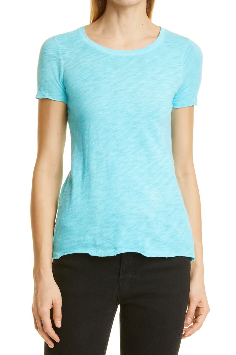 Sublime Wash Slub Jersey T-Shirt, Main, color, AQUA MIST