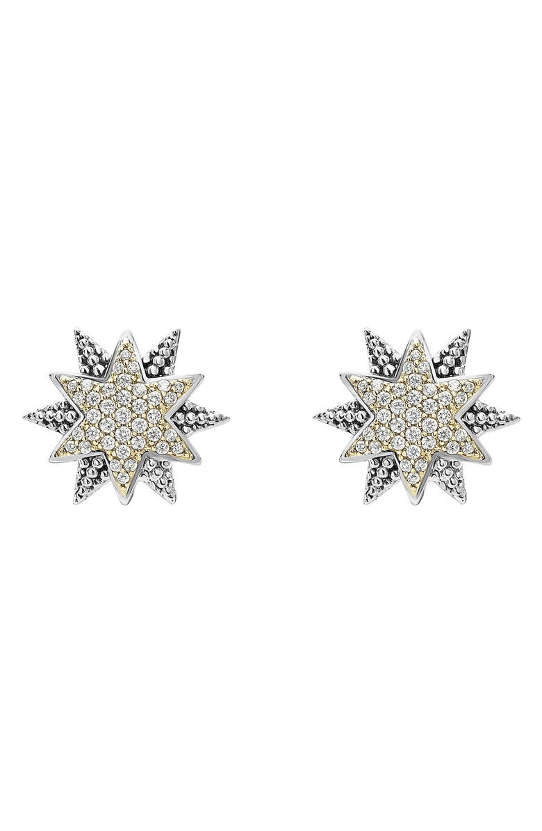 LAGOS North Star Diamond Omega Earrings, Main, color,