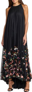 Mac Duggal Sequin Embellished Sleeveless High Low Gown